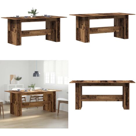 Tavolo da Pranzo Legno Vecchio 180x90x76cm in Legno Multistrato - Tavolo da pranzo in truciolato - Tavolo da pranzo in legno multistrato