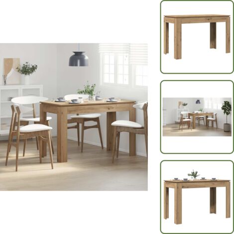 Tavolo da pranzo minimalista - vidaXL Tavolo da Pranzo Rovere Artigianale 120x60x76 cm in Truciolato - Tavolo da pranzo in legno multistrato