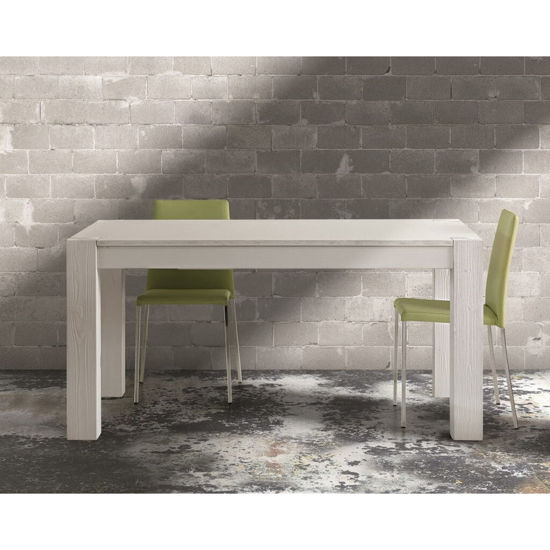 Tavolo Da Pranzo Moderno Di Design Allungabile In Abete Bianco Spazzolato Cm 90 X 180230280 Arredamento Interno Sala Da Pranzo