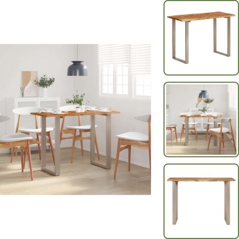 Tavolo da pranzo moderno - vidaXL Tavolo da Pranzo 110x50x76 cm Legno Massello di Acacia - Tavolo da pranzo industriale