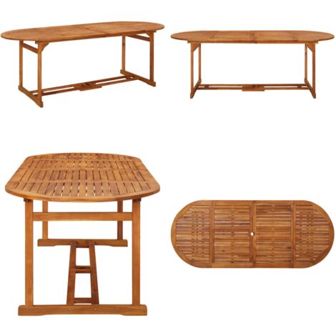 Tavolo da Pranzo per Esterni 220x90x75cm Legno Massello Acacia - Tavolo in legno acacia - Tavolo da giardino