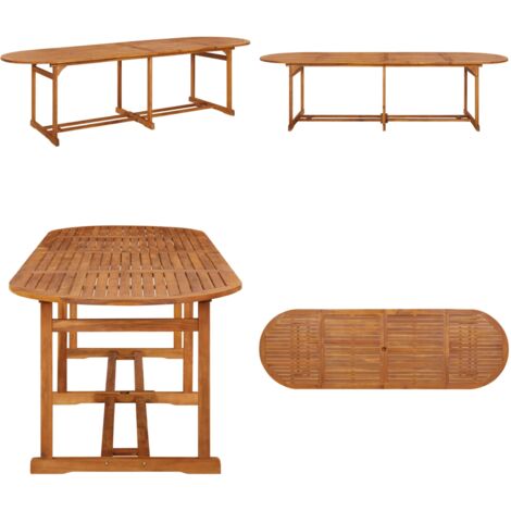 Tavolo da Pranzo per Esterni 280x90x75cm Legno Massello Acacia - Tavolo in legno acacia - Tavolo da giardino