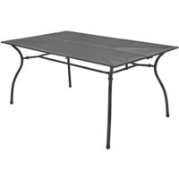 Tavolo da Pranzo per Esterni con Rete in Acciaio 150x90x72 cm