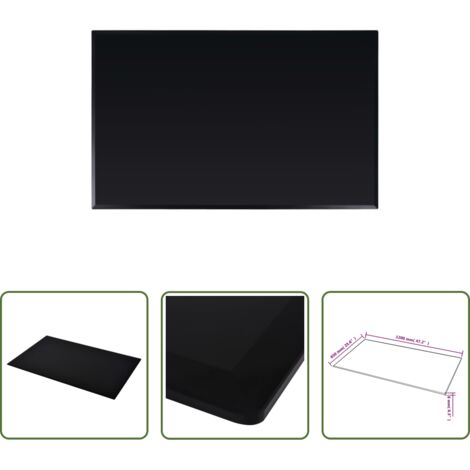Tavolo da pranzo -  Piano Tavolo in Vetro Temperato Rettangolare 1200x650 mm
