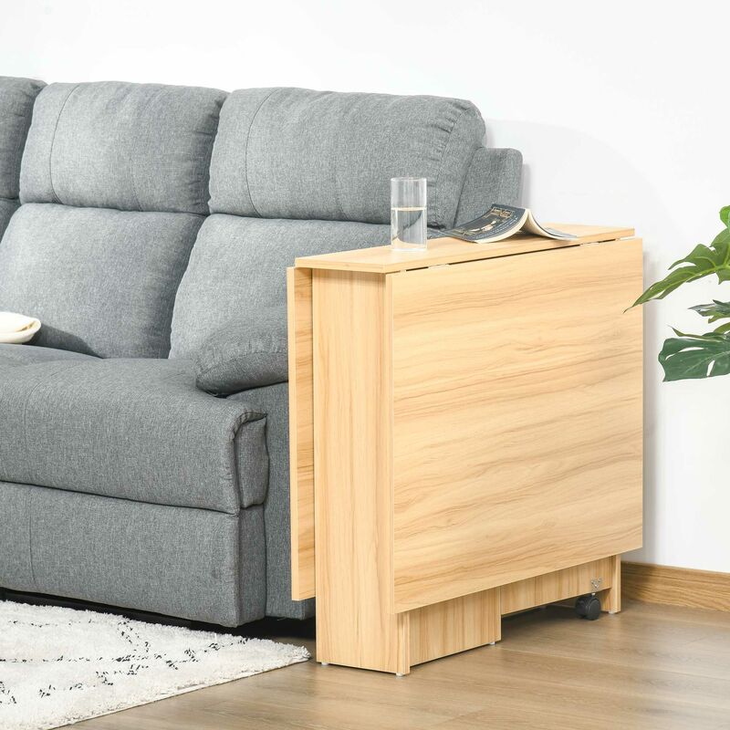 benzoni Tavolo da Pranzo Pieghevole Legno Naturale 140x80x74 cm