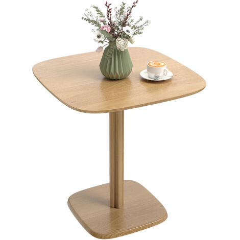 Tavolo da pranzo quadrato in legno per 4 persone, ideale per piccoli spazi, 70x70x75 cm, legno naturale.