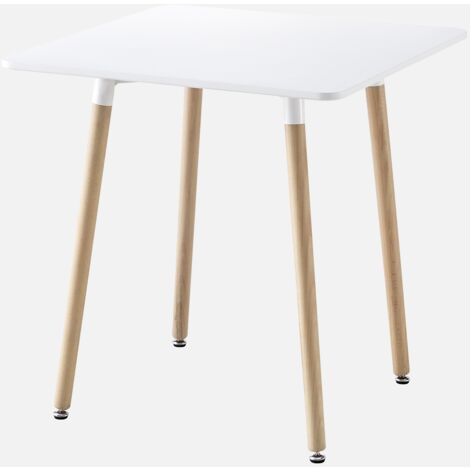 Tavolo da pranzo quadrato scandinavo in legno 2 posti