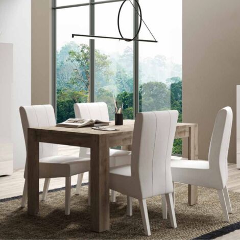 Tavolo da pranzo rettangolare in legno L 180x90 Rovere Cadiz - Venus