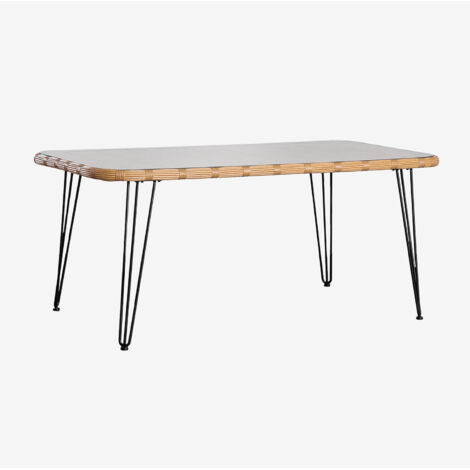 Tavolo da Pranzo Rettangolare in Vimini Sintetico (180x90 cm) Leribert SKLUM