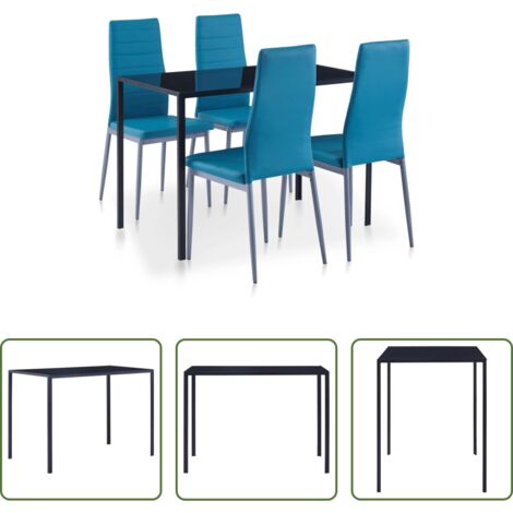 Tavolo da pranzo -  Set da Pranzo 5 pz Blu