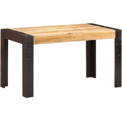Tavolo da Pranzo, Tavolo da Cucina 140x70x76 cm in Legno Massello di Mango Grezzo vidaXL 14580