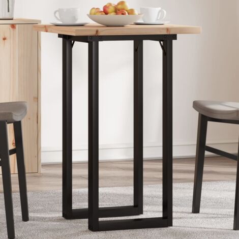 Tavolo da Pranzo Telaio a O 50x50x75,5 cm Legno Pino e Acciaio vidaXL