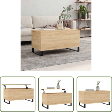 Tavolo da pranzo temporaneo -  Tavolino Salotto Rovere Sonoma 90x44,5x45 cm Legno Multistrato