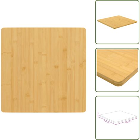 Tavolo da pranzo - vidaXL Piano del Tavolo 60x60x1,5 cm in Bambù - Tavolo da salotto