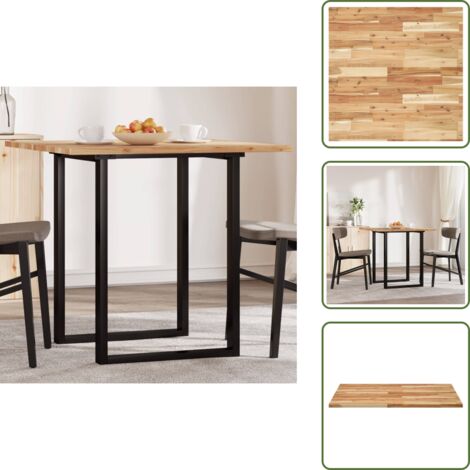 Tavolo da pranzo - vidaXL Piano Tavolo Quadrato 80x80x2 cm in Legno Massello di Acacia - Tavolo da bar