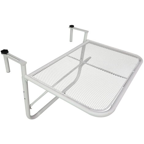 TAVOLO DA RINGHIERA ALTEZZA REGOLABILE 3 LIVELLI IN METALLO. 60X56.5X45CM BIANCO