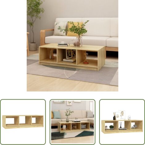 Tavolo da salotto in legno -  Tavolino da Salotto 110x50x34 cm Legno Massello di Pino