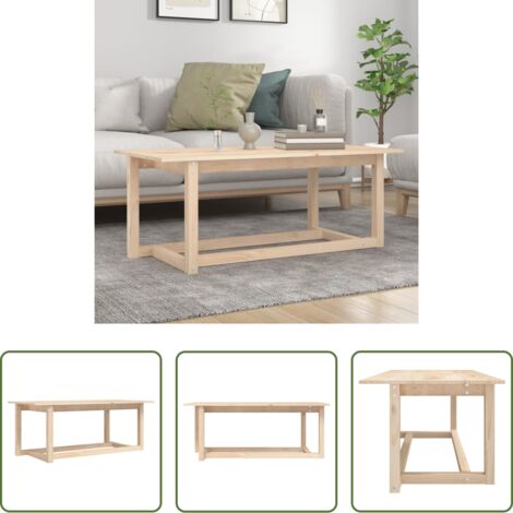 Tavolo da salotto -  Tavolino da Salotto 110x55x45 cm Legno Massello di Pino