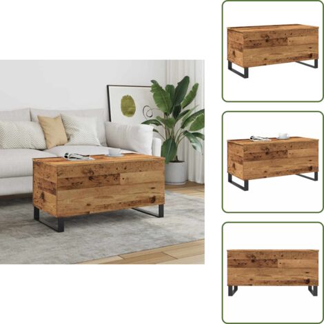 Tavolo da salotto - vidaXL Tavolino da Salotto Legno Antico 90x44,5x45 cm in Truciolato - Tavolo con ripiani