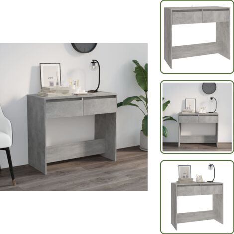 Tavolo da salotto - vidaXL Tavolo Consolle Grigio Cemento 89x41x76,5 cm in Acciaio - Tavolo da ingresso in acciaio