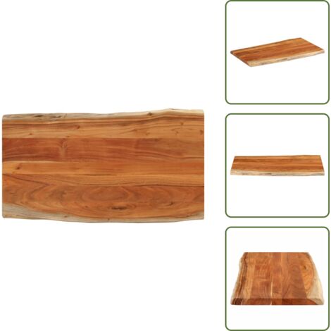 Tavolo da servizio - vidaXL Piano Tavolo 110x60x2,5 cm Rettangolare Legno Acacia Bordi Vivi - Bordi vivi