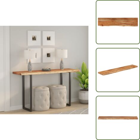 Tavolo da servizio - vidaXL Piano Tavolo 180x40x3,8 cm Rettangolare Legno Acacia Bordi Vivi - Bordi vivi