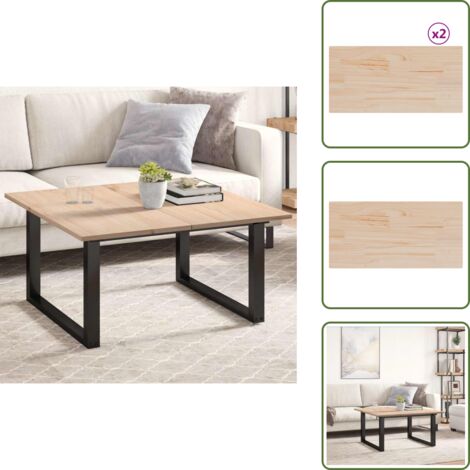 Tavolo da soggiorno - vidaXL Piani Tavolo 2 pz 90x45x1,7 cm Rettangolare Legno Massello Pino - Piano in legno massello