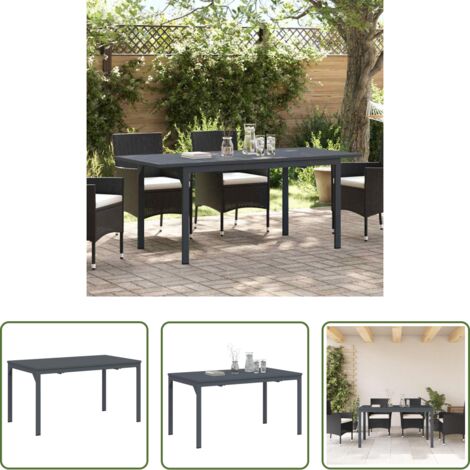 Tavolo da terrazza -  Tavolo da patio Antracite 180 x 80 x 74 cm