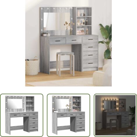Tavolo da trucco con cassetto -  Tavolo da Trucco con cassetto Grigio chiaro 78.5 x 41 x 135 cm