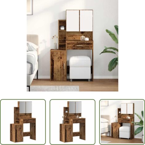 Tavolo da trucco in legno -  Tavolo da Trucco con cassetto Legno vecchio 80 x 35 x 132 cm