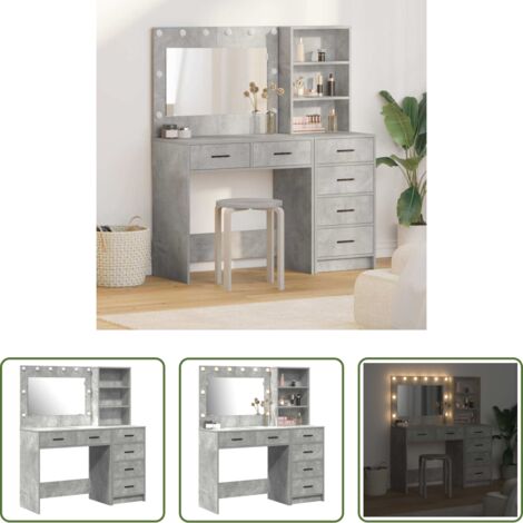 Tavolo da trucco in legno -  Tavolo da Trucco Grigio 78.5 x 41 x 135 cm Legno multistrato