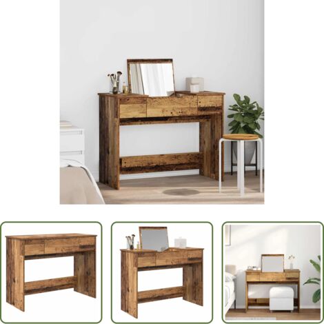 Tavolo da trucco in legno -  Tavolo per Cosmetici Legno vecchio 100 x 45 x 76 cm