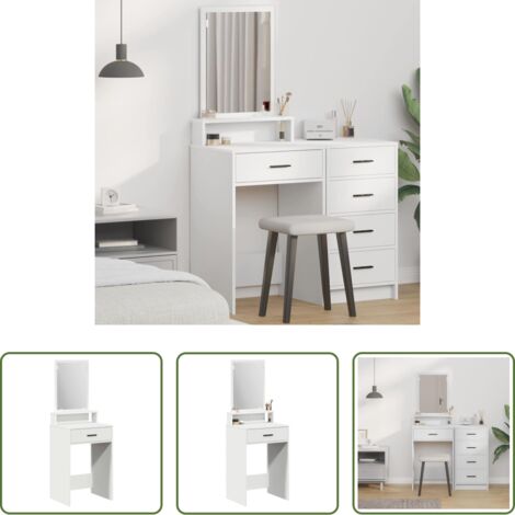 Tavolo da trucco moderno -  Tavolo da Trucco Bianco 50 x 41 x 140 cm Legno multistrato