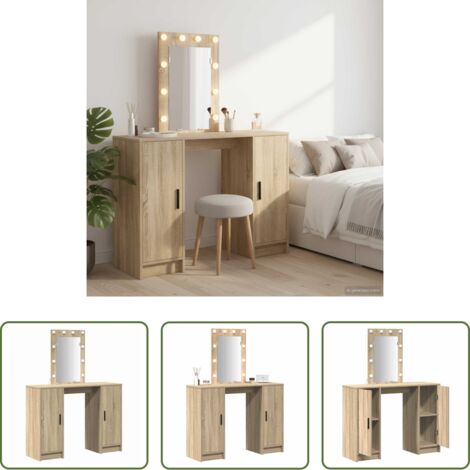Tavolo da trucco moderno -  Tavolo da Trucco Marrone 102 x 33 x 135 cm Legno multistrato