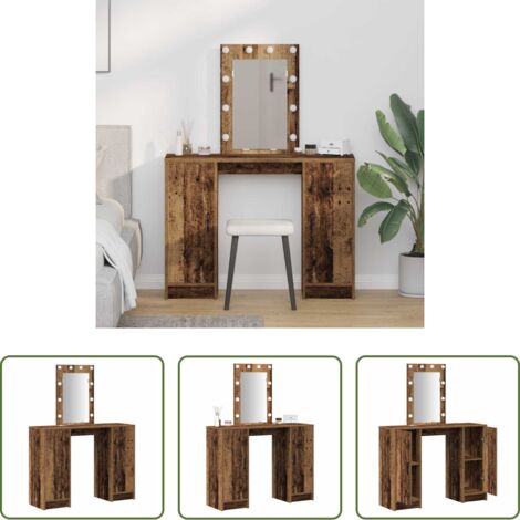 Tavolo da trucco moderno -  Tavolo da Trucco Marrone 102 x 33 x 135 cm Legno multistrato