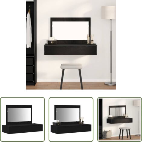 Tavolo da trucco moderno -  Tavolo da Trucco Nero 100 x 40 x 70 cm Legno multistrato