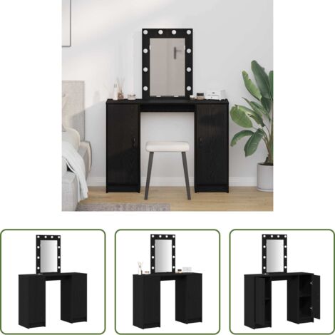 Tavolo da trucco moderno -  Tavolo da Trucco Nero 102 x 33 x 135 cm Legno multistrato