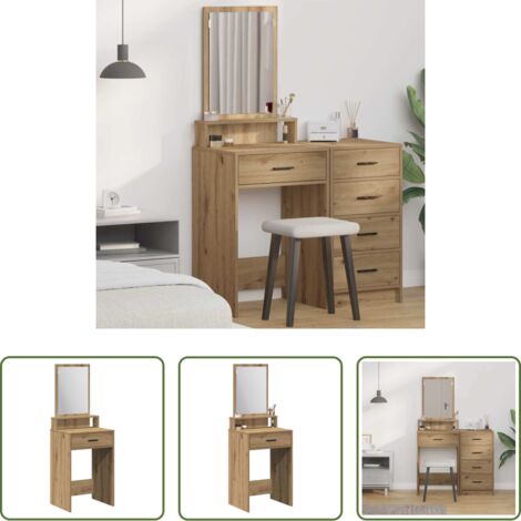 Tavolo da trucco moderno -  Tavolo da Trucco Rovere artigianale 50 x 41 x 140 cm