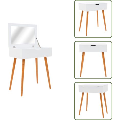 Tavolo da trucco - vidaXL Toletta con Specchio in MDF 60x40x75 cm - Armadio per gioielli