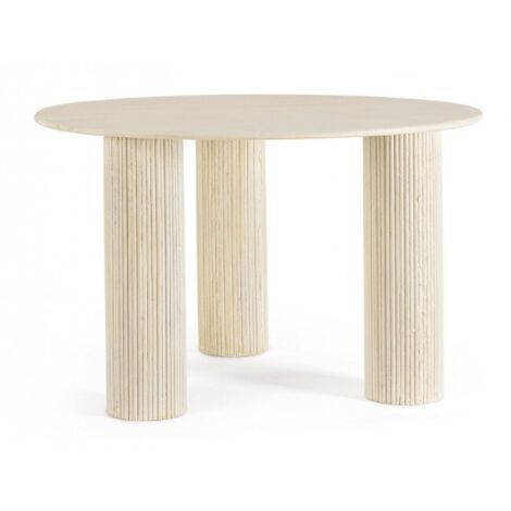 Tavolo "Dacca" in legno di mango 120x77 -Panna
