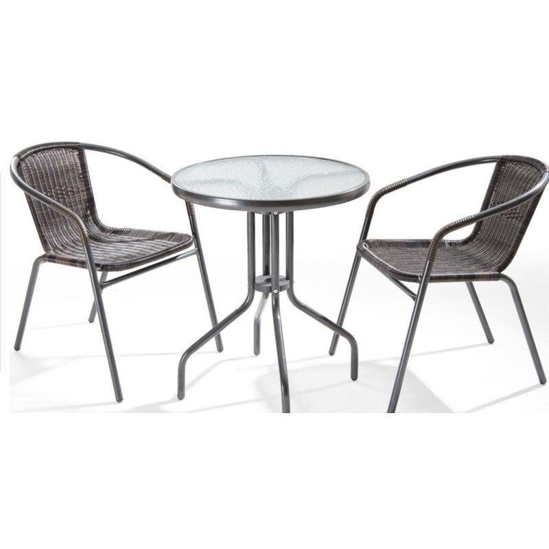 Tavolo E Sedie In Metallo E Polyrattan 'achille'