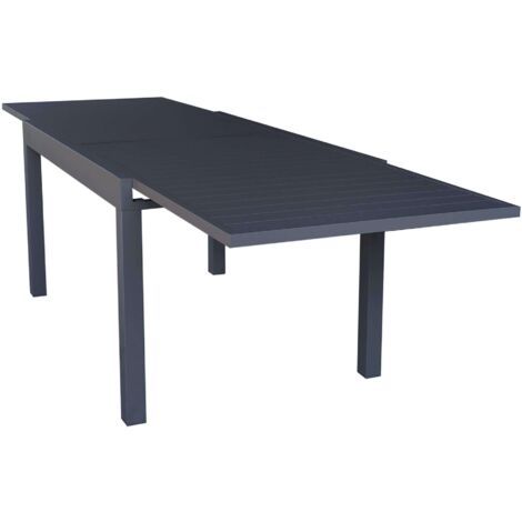 Tavolo estensibile 135/270 cm da giardino con struttura in alluminio e piano effetto doghe Nilo -  White