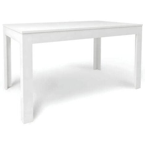 Tavolo Estensibile da Pranzo 140x80 cm Bianco Moderno