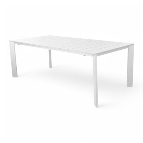Tavolo estensibile in alluminio bianco 215/280x100xH75cm da giardino Sacramento