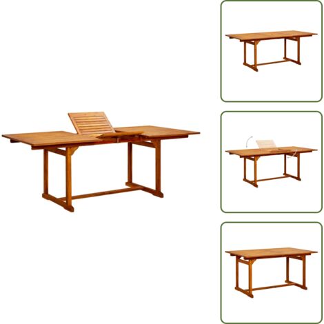 Tavolo estensibile - vidaXL Tavolo da Pranzo per Esterni (150-200)x100x75cm Massello Acacia - Tavolo da pranzo in legno