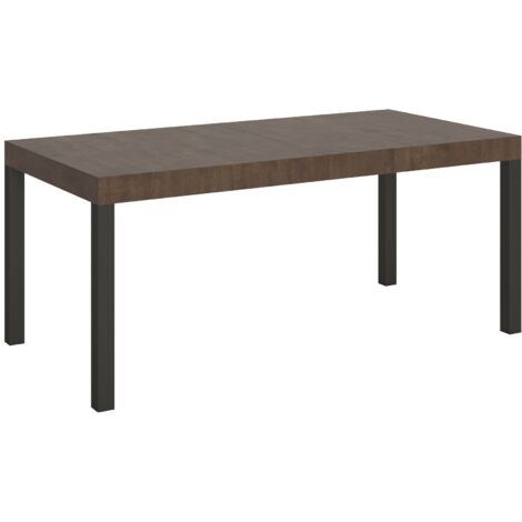 Tavolo everyday Allungabile piano Noce 90x180 Allungato 440 telaio Antracite