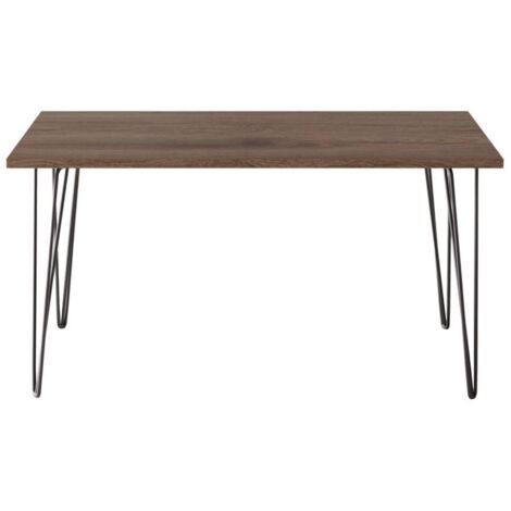 Tavolo FISK 138 x 80 cm per cucina, soggiorno, sala da pranzo, rovere cioccolato