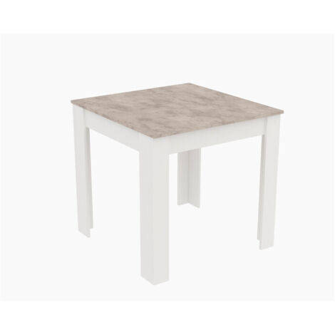 TAVOLO FISSO CM 80X 80XH75 CEMENTO/BIANCO- 1,0 pz