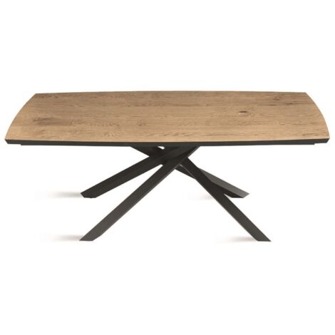 Tavolo fisso FLOYD 160 cm con piano in Rovere Crudo