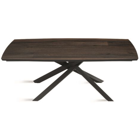 Tavolo fisso FLOYD 160 cm con piano in Rovere Termico